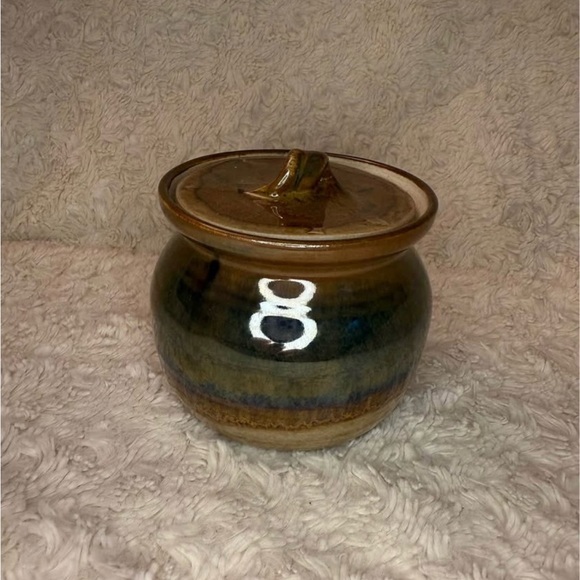 Bruce Nyeste Signed Ceramic Honey Pot, Mud Sweat And Tears Pottery, Canada, BC - Picture 2 of 9